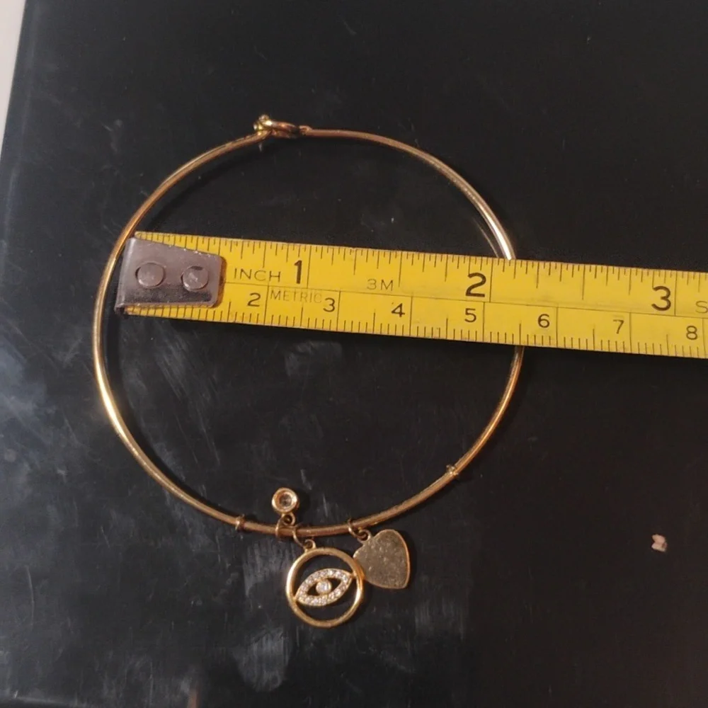 925 Stamped Everlasting Eye Charm Bracelet - Picture 7 of 7